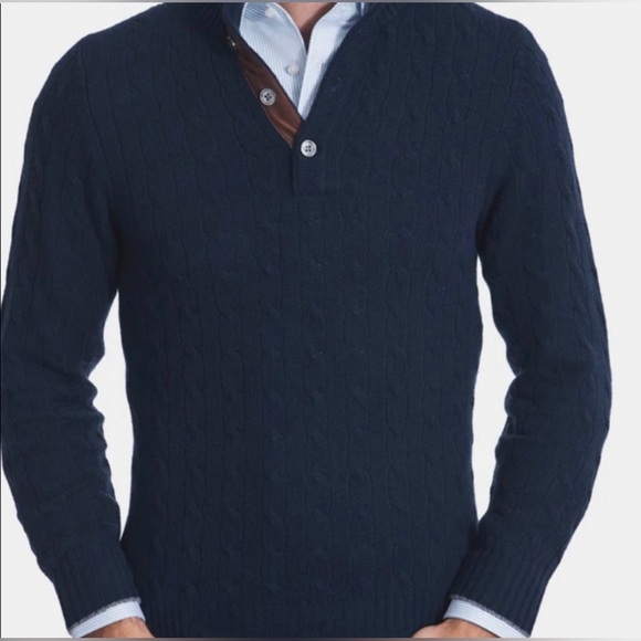 Daniel Cremieux Other - DANIEL CREMIEUX CASHMERE Mock Cable Knit Sweater Medium INVM7